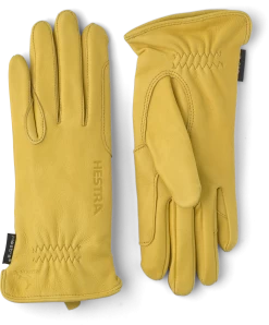 Hestra Deerskin Ladies 5-finger - Natural Yellow