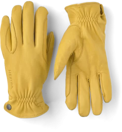 Hestra Deerskin Men's 5-finger - Natural Yellow
