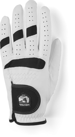 Hestra Golf Leather Left 5-finger - Offwhite & Black