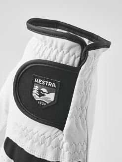 Hestra Golf Leather Left 5-finger - Offwhite & Black -Hestra Store 293 44ee49f6e7 39010 020100 4 original