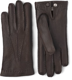 Hestra Peccary Unlined Palm Button - Siena