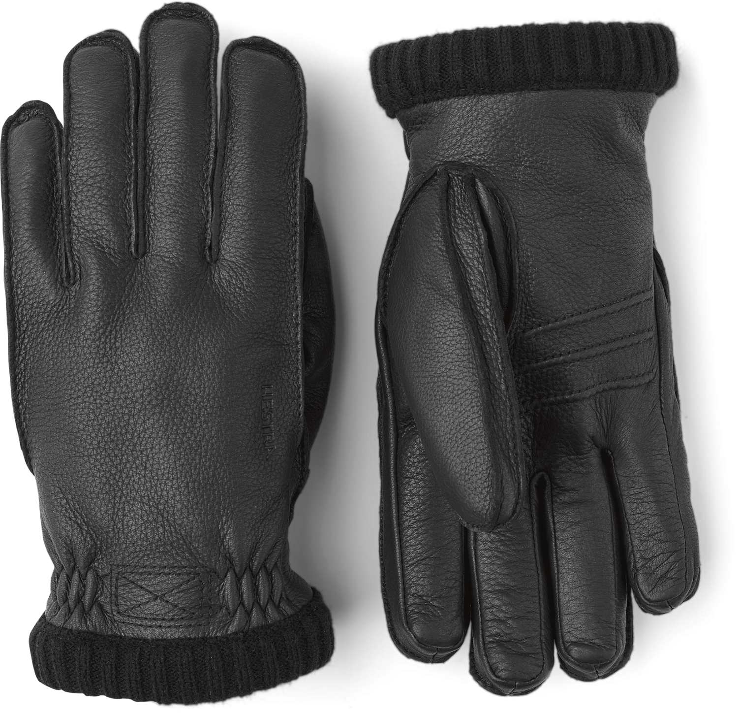 Hestra Deerskin Primaloft Rib - Black 3 Hestra Deerskin Primaloft Rib - Black