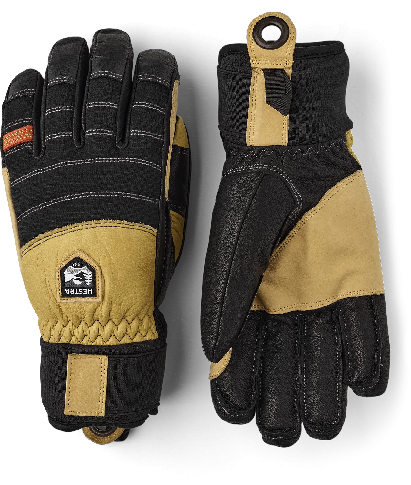 Hestra Army Leather Ascent 5-finger - Black & Light Brown 3 Hestra Army Leather Ascent 5-finger - Black & Light Brown