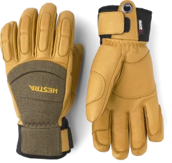 Hestra Vertical Cut CZone - 5 Finger - Olive & Tan