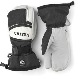 Hestra Army Leather Coach Czone 3-finger - Charcoal & Black