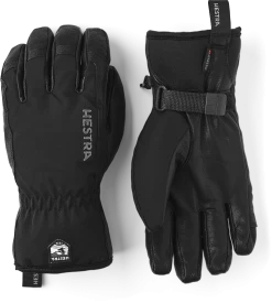 Hestra Army Leather Soft Shell Short 5-finger - Black