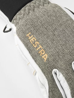 Hestra Army Leather Gore-Tex Short 5-finger - Light Grey & Offwhite -Hestra Store 462 c3659d325a 30370 320020 3 original