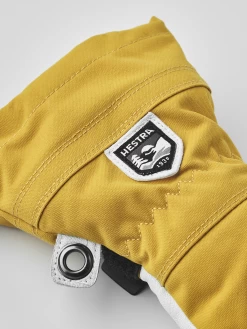 Hestra Army Leather Heli Ski Jr. 5-finger - Mustard -Hestra Store 471 93cc2c9f4a 30560 460 5 original