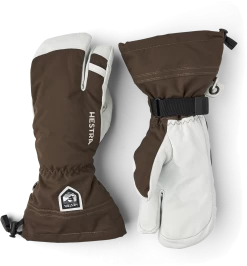 Hestra Army Leather Heli Ski 3-finger - Espresso