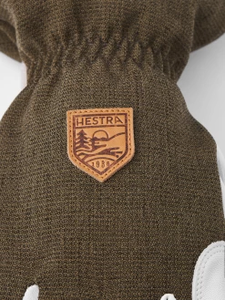 Hestra Army Leather Patrol Gauntlet 5-finger - Olive -Hestra Store 489 8a587c3d61 30670 870 5 original
