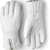 Hestra Leather Swisswool Classic 5-finger - White