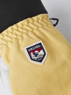 Hestra Army Leather Wool Terry 5-finger - Natural Brown & Natural Grey -Hestra Store 496 0d0d94df6a 30800 700300 5 original