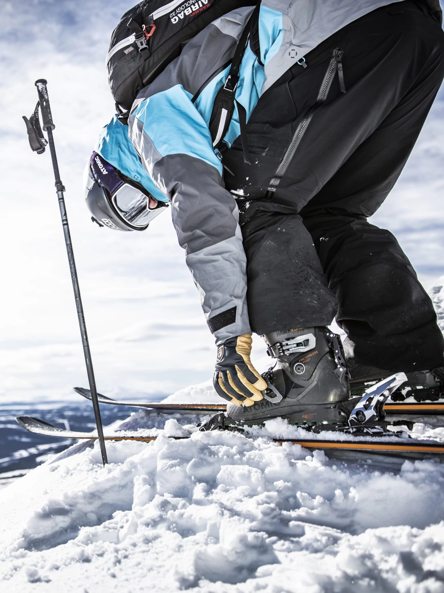 Hestra Ergo Grip Incline 5-finger - Grey & Natural Brown 8 Hestra Ergo Grip Incline 5-finger - Grey & Natural Brown - Image 6