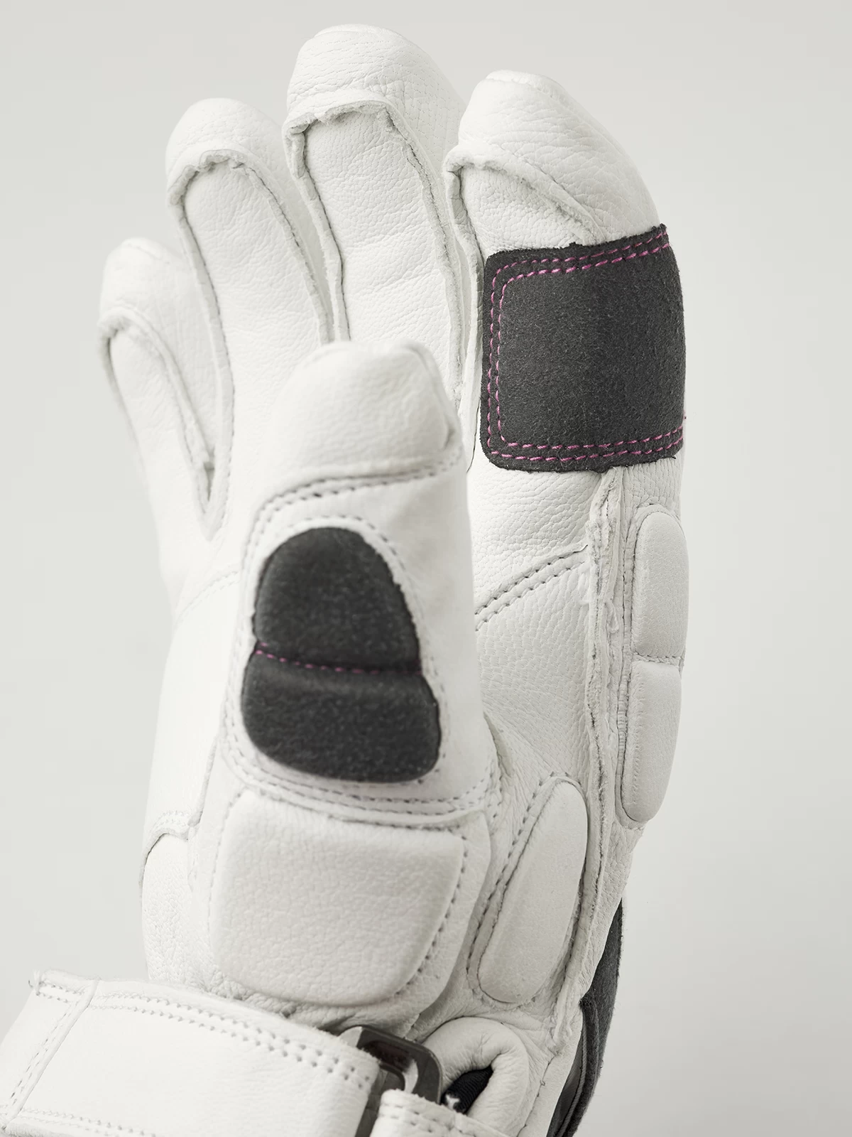 Hestra Impact Racing Jr. 5-finger - White & Cerise 6 Hestra Impact Racing Jr. 5-finger - White & Cerise - Image 4