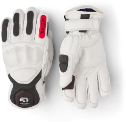 Hestra Impact Racing Sr. 5-finger - White & Flame Red