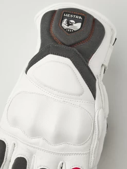 Hestra Impact Racing Sr. 5-finger - White & Flame Red -Hestra Store 533 78a9673676 31750 000540 5 original