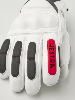 Hestra Impact Racing Sr. 5-finger - White & Flame Red -Hestra Store 533 a8305c8a29 31750 000540 4 original