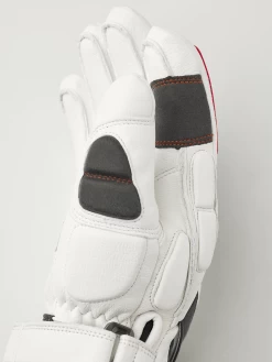 Hestra Impact Racing Sr. 5-finger - White & Flame Red -Hestra Store 533 f21cab1906 31750 000540 3 original