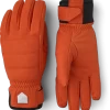 Hestra Alpine Leather Primaloft 5-finger - Flame Red