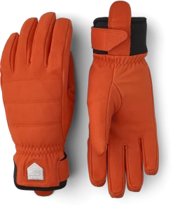 Hestra Alpine Leather Primaloft 5-finger - Flame Red