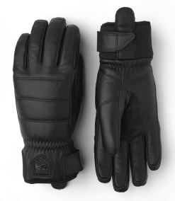 Hestra Alpine Leather Primaloft 5-finger - Black