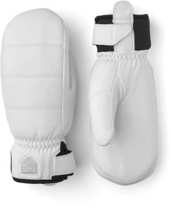Hestra Alpine Leather Primaloft Mitt - White