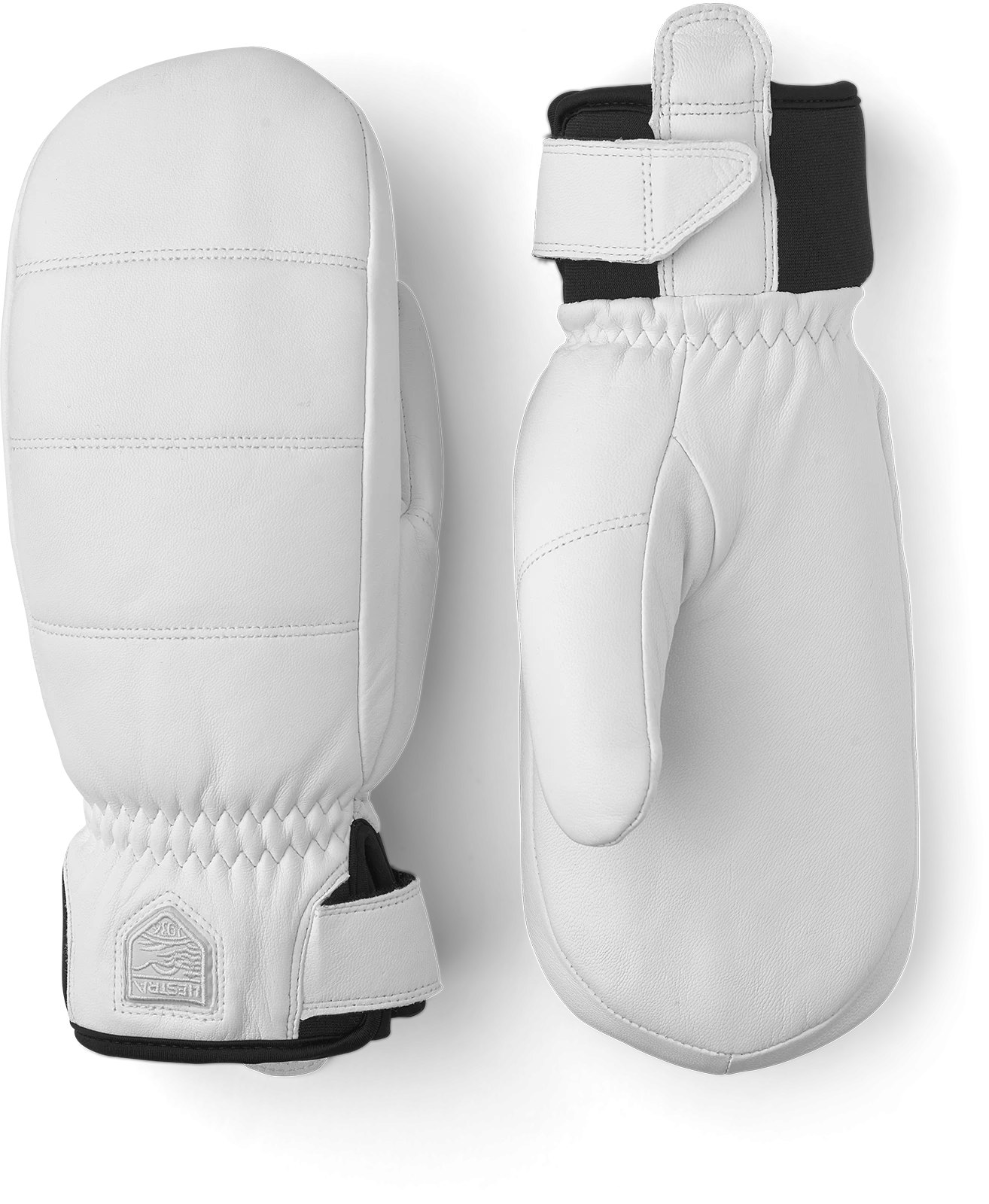 Hestra Alpine Leather Primaloft Mitt - White 3 Hestra Alpine Leather Primaloft Mitt - White