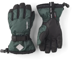 Hestra Gauntlet CZone Jr. 5-finger - Bottle Green & Black