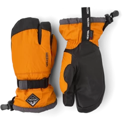Hestra Gauntlet CZone Jr. 3-finger - Orange & Graphite