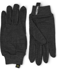 Hestra Merino Wool Liner Active 5-finger - Charcoal