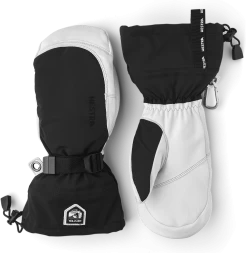 Hestra Army Leather Extreme Mitt - Black & Offwhite