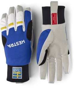 Hestra Windstopper Race Tracker 5-finger - Royal & Yellow