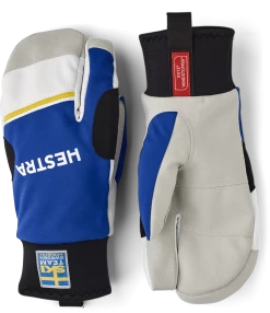 Hestra Windstopper Race Tracker 3-finger - Royal & Yellow