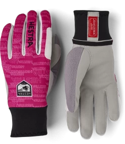 Hestra Windstopper Active Grip 5-finger - Fuchsia Print