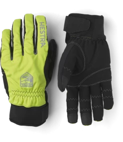 Hestra Ergo Grip Long 5-finger - Yellow & Black