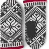 Hestra Nordic Wool Mitt - Black & Offwhite