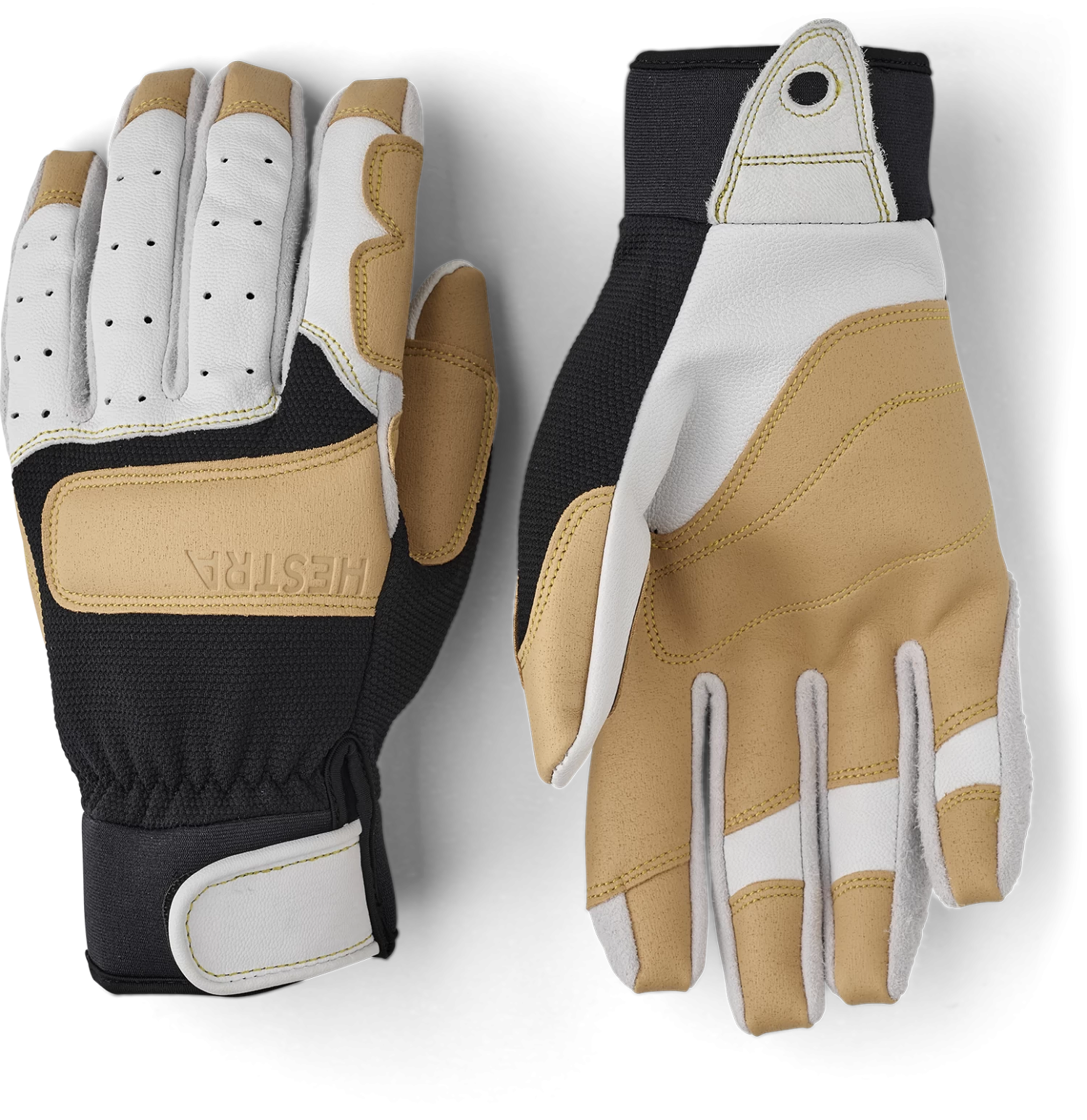 Hestra Climbers Long 5-finger - Offwhite & Black 3 Hestra Climbers Long 5-finger - Offwhite & Black