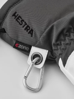 Hestra Power Heater Gauntlet 5-finger - Grey & White -Hestra Store 741 8a59b7c8f8 31790 350000 5 original