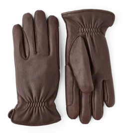 Hestra Deerskin Lined 5-finger - Chocolate