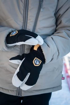 Hestra Wool Terry Jr Splitt Mitt - Black -Hestra Store 880 5c4df6a06c wool terry jr split mitt 3 original