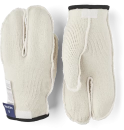 Hestra Wool Terry Split Mitt Liner - Offwhite